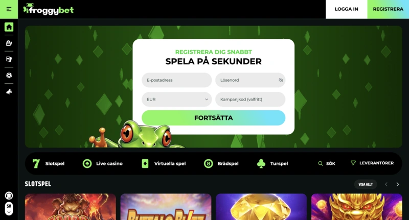Froggybet Homepage